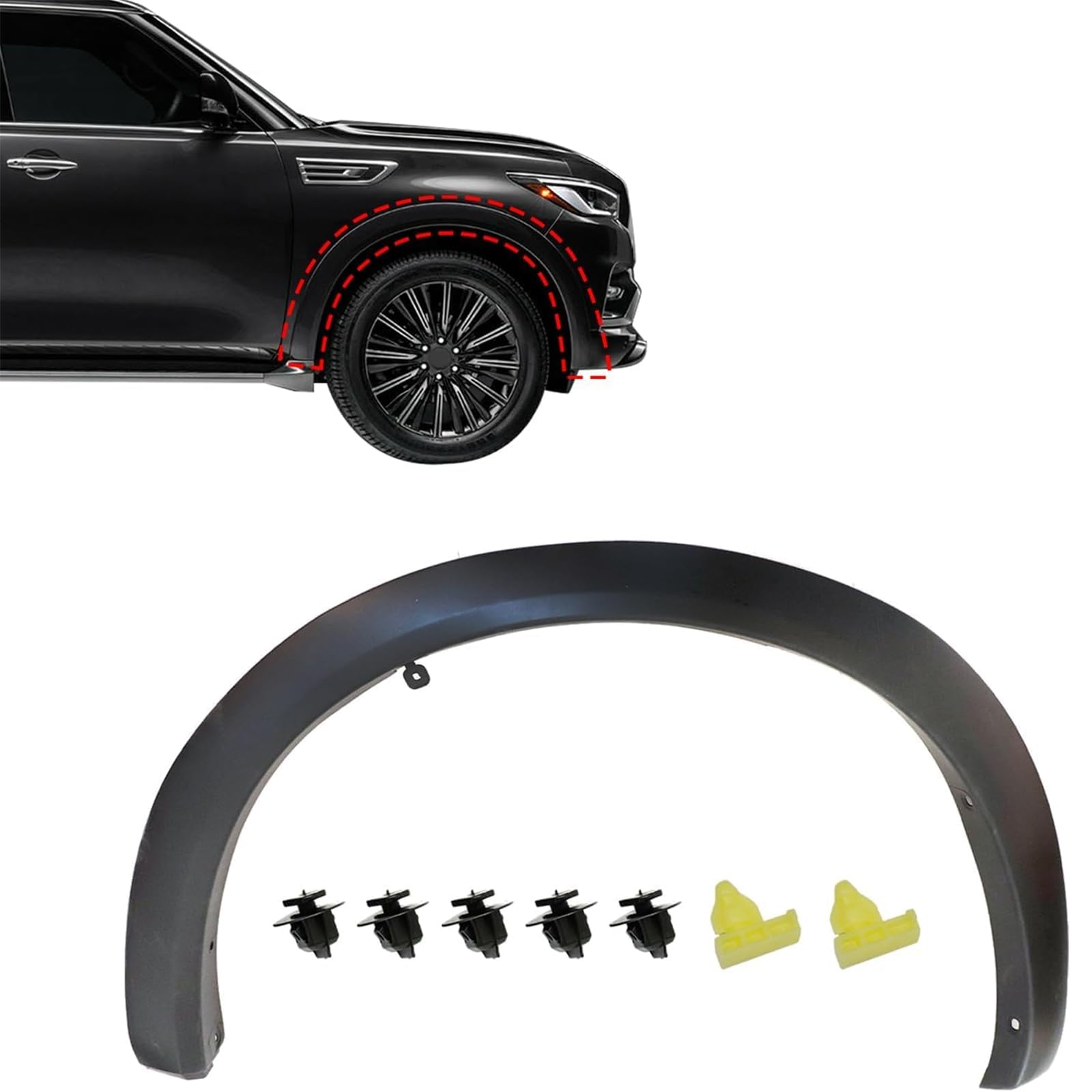 Sekeseauto Front Passenger Fender Trim Molding, Fit for Infiniti